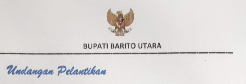 Undangan pelantikan pejabat lingkup Pemkab Barito Utara, besok (tegaklurusnet) 