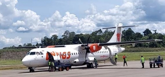 Maskapai penerbangan Wings Air membuka kembali rute penerbangan Banjarmasin-Muara Teweh (pp), Senin 9 Oktober 2023 (tegaklurus.net)