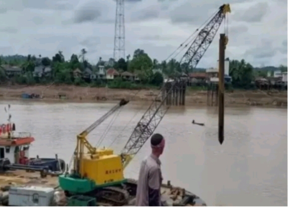 Pembangunan Jembatan Lemo-Lemo Seberang yang telah menelan dana Rp98 miliar tahun anggaran 2023.(ist) 