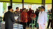 Pj Kades Jamut dilantik dan diambil sumpah oleh Pj Bupati Barito Uttaa Muhlis, Jumat 10 November 2023