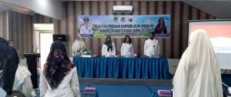 Dinas Lingkungan Hidup Kabupaten Barito Utara melaksanakan kegiatan sosialisasi Program Kampung Iklim (Proklim) di Muara Teweh, Rabu 6 Desember 2023.(tegaklurus.net/dro abrams he) 