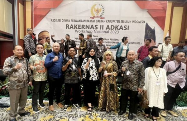 Anggota DPRD Kabupaten Barito Utara mengikuti Rakernas II Asosiasi Dewan Perwakilan Rakyat Daerah Kabupaten Seluruh Indonesia (ADKASI) di Jakarta, 2-4 Oktober 2023.(ist) 
