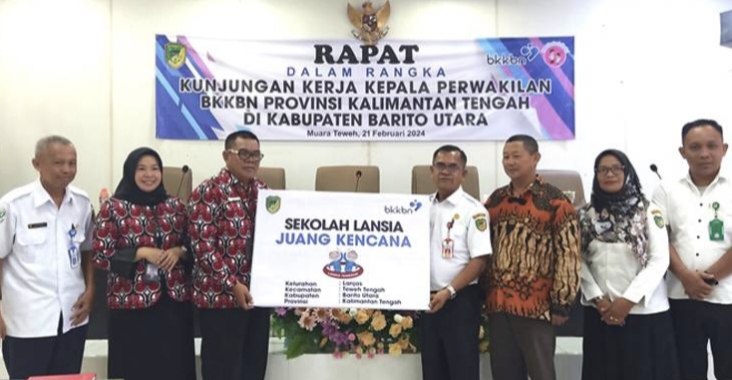 BKKBN Perwakilan Provinsi Kalteng meluncurkan sekolah lansia Bina Keluarga Lansia (BKL) Juang Kencana Kecamatan Teweh Tengah, Rabu 21 Februari 2024.(Tegaklurua.net/Dor Abram He)