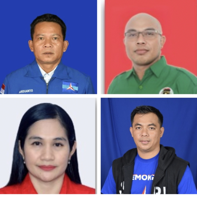 Empat dari 10 wajah Baru yang berkiprah di DPRD Barito Utara, periode 2024-2029.(dok : tegaklurus.net) 
