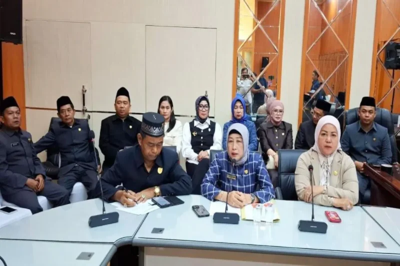 Ketua Sementara DPRD Kabupaten Barito Utara, Mery Rukaini membeberkan dampak kegagalan pengesahan Perubahan APBD 2024, Rabu 9 Oktober 2024.(tegaklurus.net/hersan) 