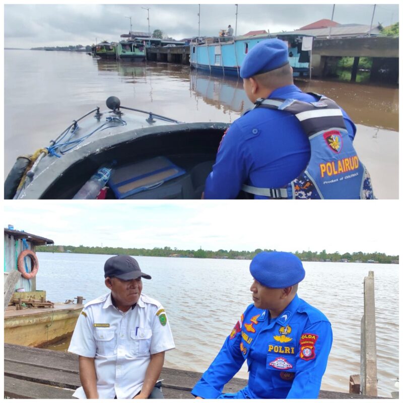 Ditpolairud Polda Kalteng melalui KP XVIII-2002 mengimbau masyarakat menjaga kerukunan beragama di Kelurahan Kalawa, Kabupaten Pulang Pisau, Senin, 28 April, 2025.(ist :  Ditpolairud Polda Kalteng) 