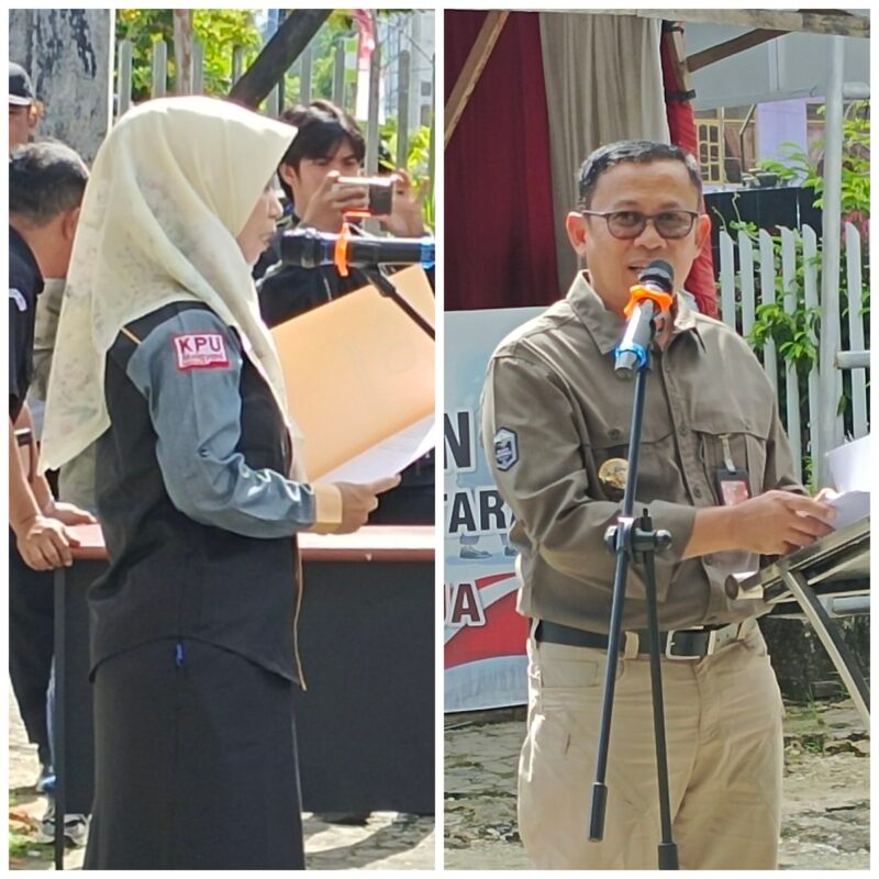 Ketua KPU Kabupaten Barito Utara Siska Dewi Lestari (kiri).
Pj Bupati Barito Utara Indra Gunawan (kanan).(dor abram/tegaklurus.net)