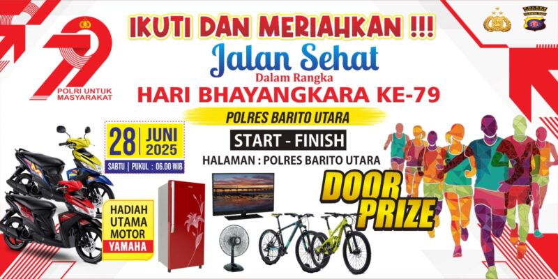 Polres Barito Utara gelar Jalan Sehat .(ist : Samapta Polres Barito Utara) 