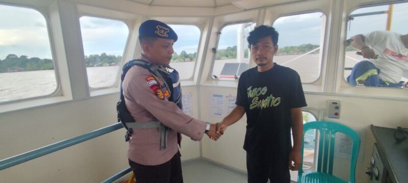 Ditpolairud Polda Kalteng mengeluarkan imbauan kamtibmas kepada para pelayar yang melintasi  DAS Kahayan, Selasa, 8 Juli 2025.(ist/Ditpolairud Polda Kalteng) 
