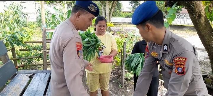 Ditpolairud Polda Kalteng melalui KP XVIII-1004, membantu peningkatan  ketahanan pangan di desa binaan, Jumat, 25 Juli 2025.(ist/Ditpolairud Polda Kalteng) 