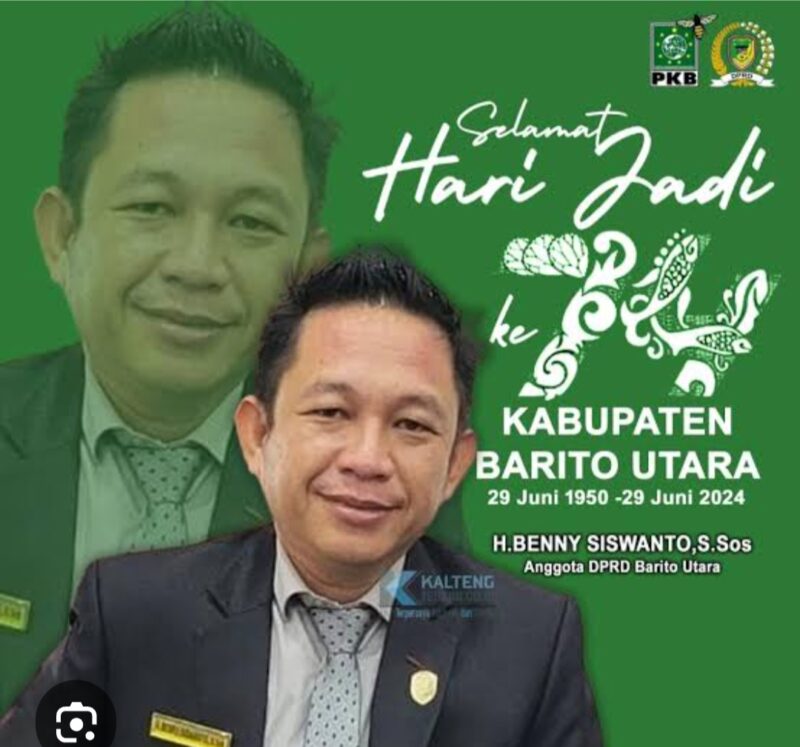 Waket I DPRD Barito Utara Benny Siswanto.(ist : tegaklurus.net) 