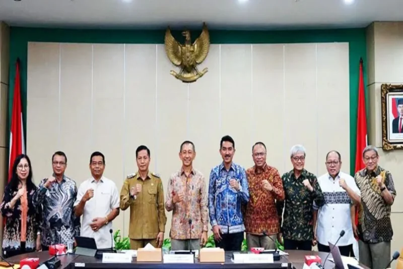 Para pejabat Pemkab Barito Utara mengikuti rakor lintas sektor di Jakarta, Senin 5 Mei 2025.(ist : Diskominfosandi Barito Utara)