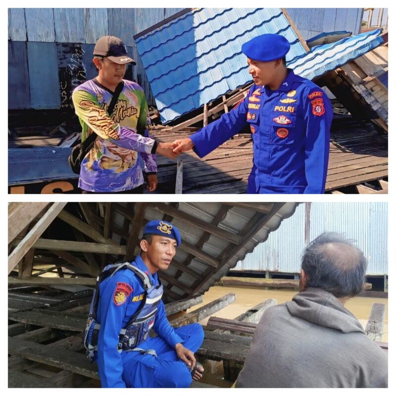 Personel Ditpolairud Polda Kalteng menyampaikan imbauan waspada terhadap potensi radikalisme di Kabupaten Pulang Pisau, Rabu, 27 Agustus 2025.(ist : Ditpolairud Polda Kalteng) 
