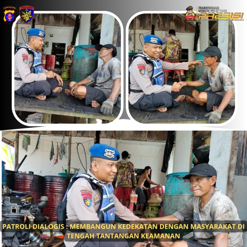 Memperkuat komunikasi dan meningkatkan kepercayaan masyarakat terhadap institusi kepolisian, Ditpolairud Polda Kalteng rutin melaksanakan patroli dialogis di Kabupaten Kapuas, Selasa, 16 September 2025.(ist/Ditpolairud Polda Kalteng)