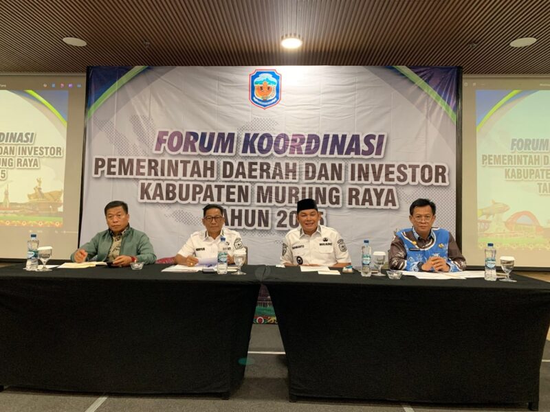 Pemkab Mura melaksanakan kegiatan forum koordinasi pemerintah daerah dan investor dengan mengundang seluruh perusahaan yang berinvestasi di Murung Raya yang dilaksanakan di Hotel Grand Mercure di Jakarta, Rabu (9/7/2025).