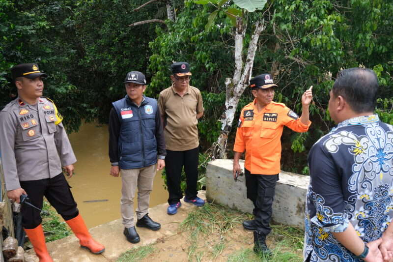 Respons Cepat, Heriyus Tinjau Jembatan Rusak Akibat Bencana Longsor
