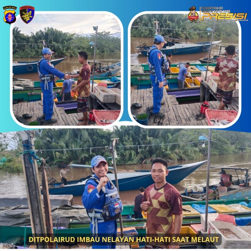 Ditpolairud Polda Kalteng Mako Perwakilan Batanjung mengimbau kepada para nelayan, selalu waspada saat melaut di Kabupaten Pulang Pisau, Kamis, 16 Oktober 2025.(dok/Ditpolairud Polda Kalteng) 