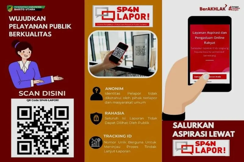 Sistem Pengelolaan Pengaduan Pelayanan Publik Nasional (SP4N) LAPOR! (Diskominfosandi Barito Utara)  
