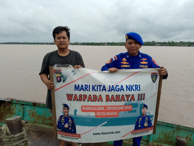 Menjaga kamtibmas tetap kondusif, Ditpolairud Polda Kalteng intens melaksanakan patroli dialogis di Kabupaten Pulang Pisau, Sabtu, 28 Februari 2026.(ist : Ditpolairud Polda Kalteng)
