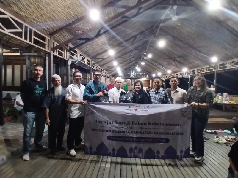 Acara buka puasa bersama Medco E&P dan PWI Barito Utara di Rumah Makan (RM) Banama, Muara Teweh, Selasa, 3 Maret 2026.(foto/dok PWI Barito Utara)