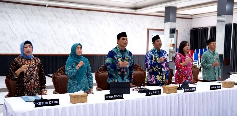 Ketua DPRD Barito Utara/Partai Demokrat Mery Rukaini, menghadiri Musrenbang RKPD tahun 2027 di Muara Teweh, Kamis, 5 Maret 2026.(foto Hersan/Tegaklurus.net)
