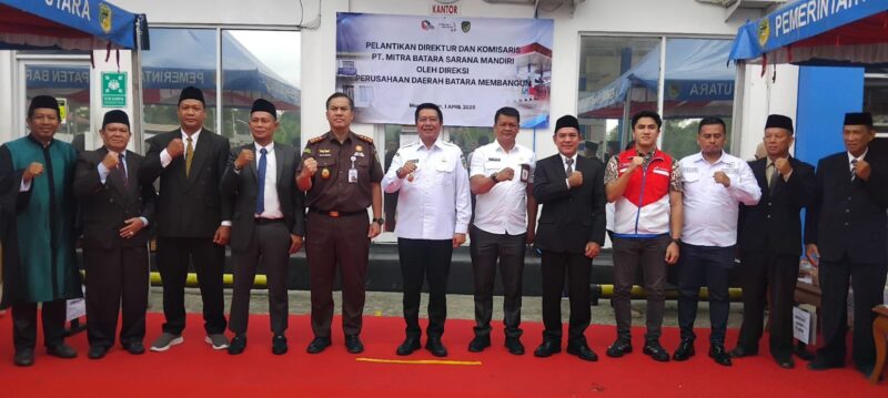 Wabup Barito Utara Felix SY. Tingan, menghadiri pelantikan pucuk pimpinan PT. Mitra Batara Sarana Mandiri membawahi SPBU Batara Membangun, Rabu, 1 April 2026 pagi.(Foto dok Tegaklurus.net)