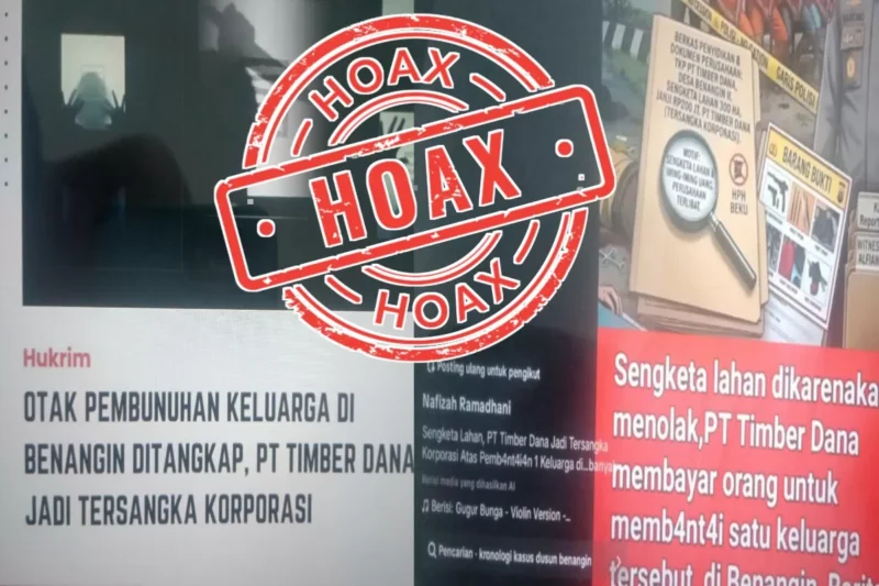 Informasi hoaks yang menyebar di media sosial menyebutkan keterlibatan perusahaan dibantah oleh Polres Barito Utara.(Foto capture medsos)