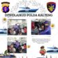 Personel Mako Perwakilan DAS Jelai Ditpolairud Polda Kalteng, mengajak anak-anak pesisir belajar dan membaca di perpustakaan terapung, Senin, 11 Mei 2026.(Foto Ditpolairud Polda Kalteng) 
‎