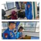 Anggota KP XVIII-2007 Ditpolairud melayani anak-anak yang berkunjung ke Pondok Baca Melek Huruf (PBMH) Ditpolairud Polda Kalteng di Kabupaten Kapuas, Kamis, 11 Juni 2026 pagi.(Foto Ditpolairud Polda Kalteng)