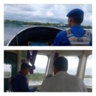Personel Kapal Polisi 2005 Ditpolairud Polda Kalteng memeriksa kapal-kapal yang melintas di perairan Sungai Mentaya, Selasa, 2 Juni 2026.(IST/Ditpolairud Polda Kalteng)