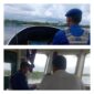 Personel Kapal Polisi 2005 Ditpolairud Polda Kalteng memeriksa kapal-kapal yang melintas di perairan Sungai Mentaya, Selasa, 2 Juni 2026.(IST/Ditpolairud Polda Kalteng) 
