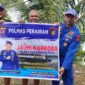 Anggota Ditpolairud Polda Kalteng mengintensifkan imbauan tentang bahaya narkoba kepada masyarakat di DAS Kumai, Jumat (12/6/2026).(Dok/Ditpolairud Polda Kalteng)