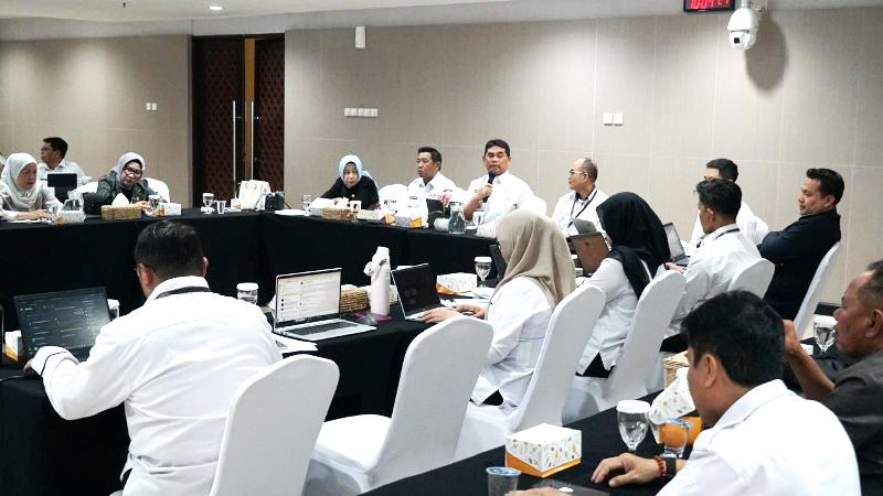 Bupati Barito Utara Shalahuddin bersama jajaran Pemkab mengikuti rapat koordinasi Pemantauan dan Evaluasi Tata Kelola Pemerintahan bersama KPK di Gedung KPK, Jakarta, Rabu, 13 Mei 2026. (Foto/ Prokopim Setda Barito Utara)