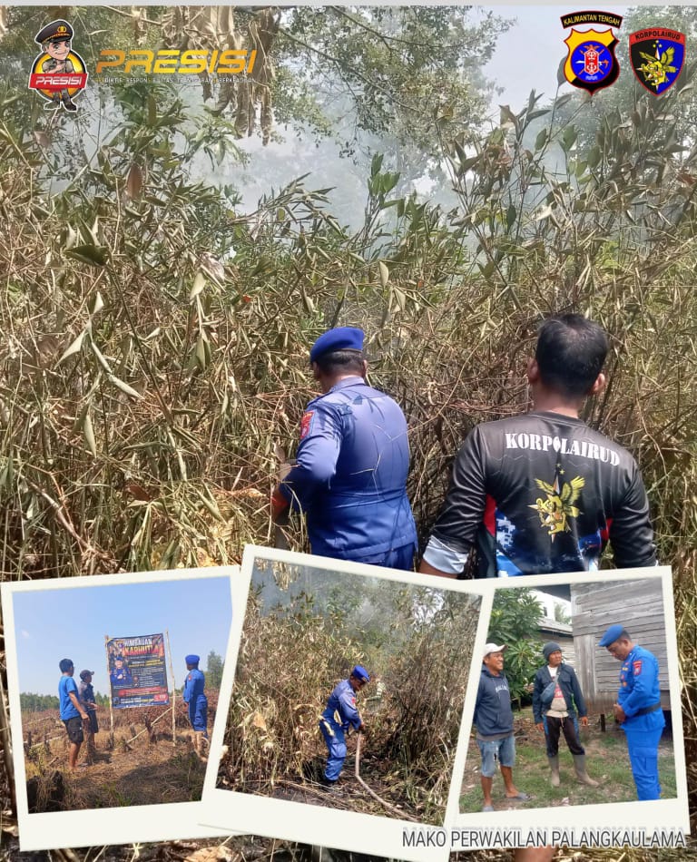 Ditpolairud Polda Kalteng melaksanakan pemantauan dan penanganan karhutla di sejumlah wilayah yang berpotensi terjadi kebakaran, Jumat, 28 Agustus 2026.(Foto/Ditpolairud Polda Kalteng) 